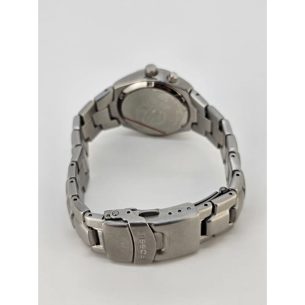 Fossil Big Tic Women Watch 32MM Animated Flames Dial Gray Band 7.25